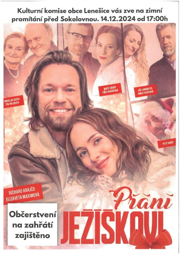 Zimní promítání filmu 