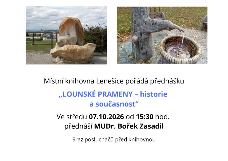 Lounské prameny - přednáška