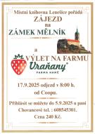 Výlet na zámek Mělník a farmu Vraňany 1